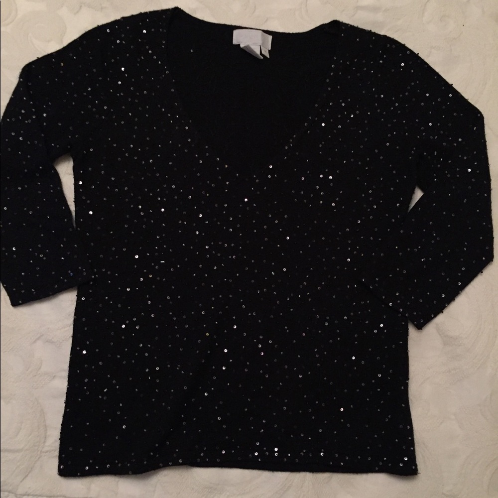 Votre Nom black sequin sweater